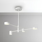 Modern Minimalist Mult Tiers LED Sputnik Black Chandelier Image - 12