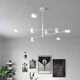 Modern Minimalist Mult Tiers LED Sputnik Black Chandelier Image - 15