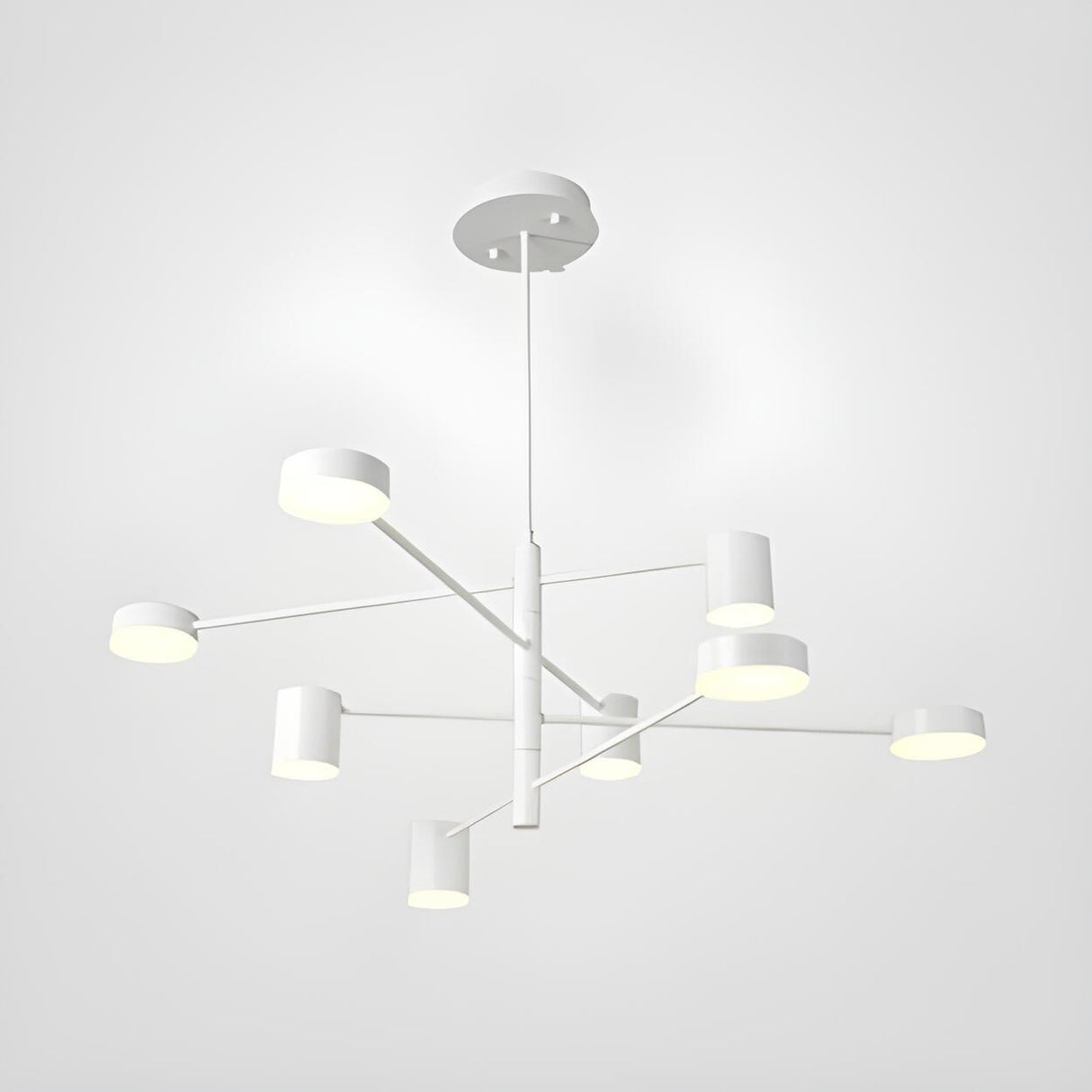 Modern Minimalist Mult Tiers LED Sputnik Black Chandelier Image - 16