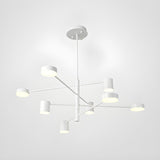 Modern Minimalist Mult Tiers LED Sputnik Black Chandelier Image - 16