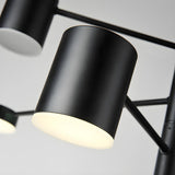 Modern Minimalist Mult Tiers LED Sputnik Black Chandelier Image - 9