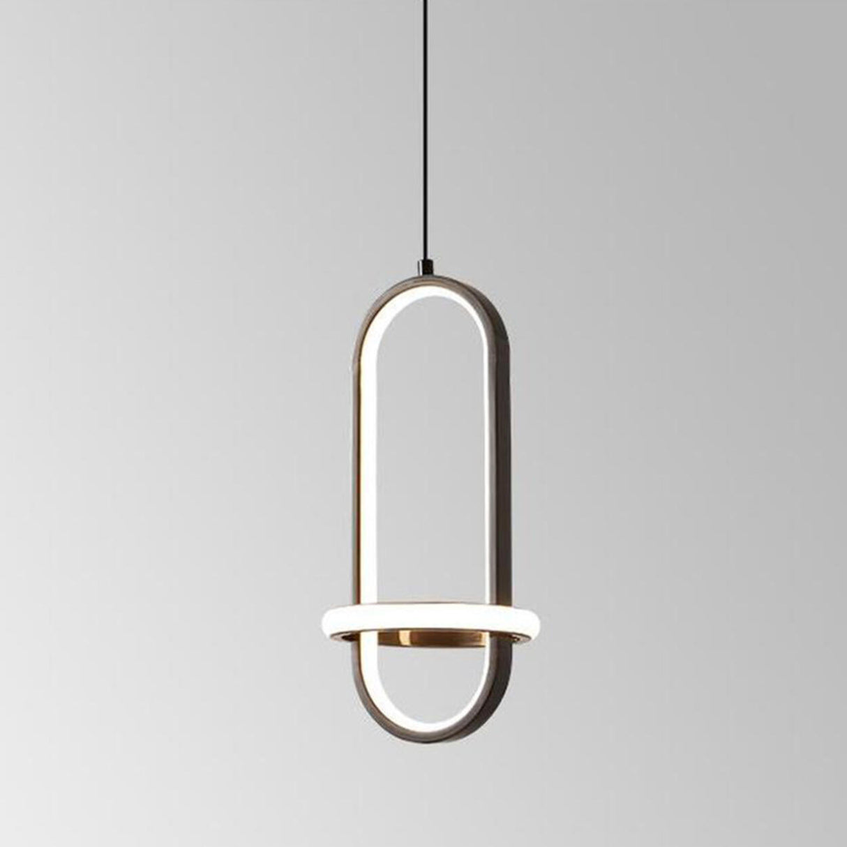 Modern Minimalist Oval LED Bedroom Pendant Light Image - 16