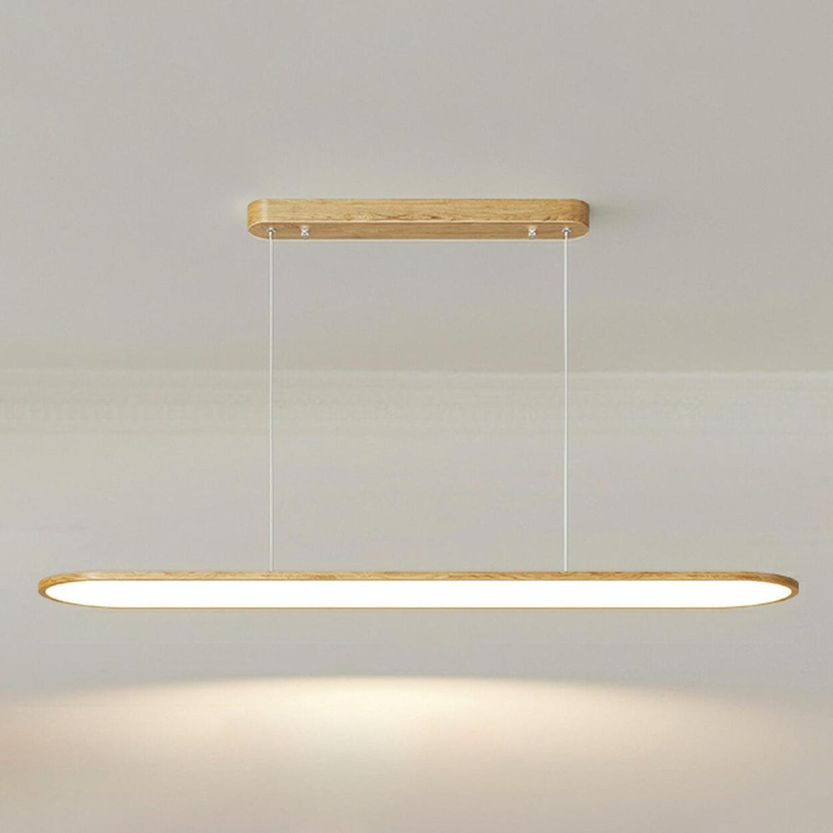 Modern Minimalist Oval Metal Island Pendant Light Image - 3