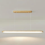 Modern Minimalist Oval Metal Island Pendant Light Image - 3