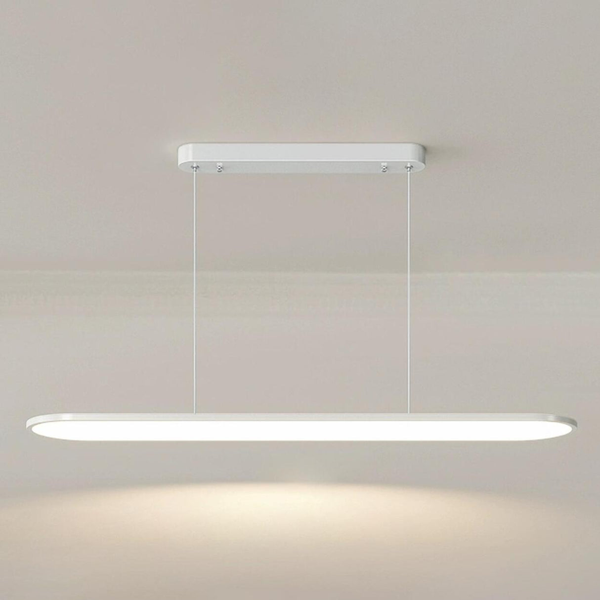 Modern Minimalist Oval Metal Island Pendant Light Image - 5