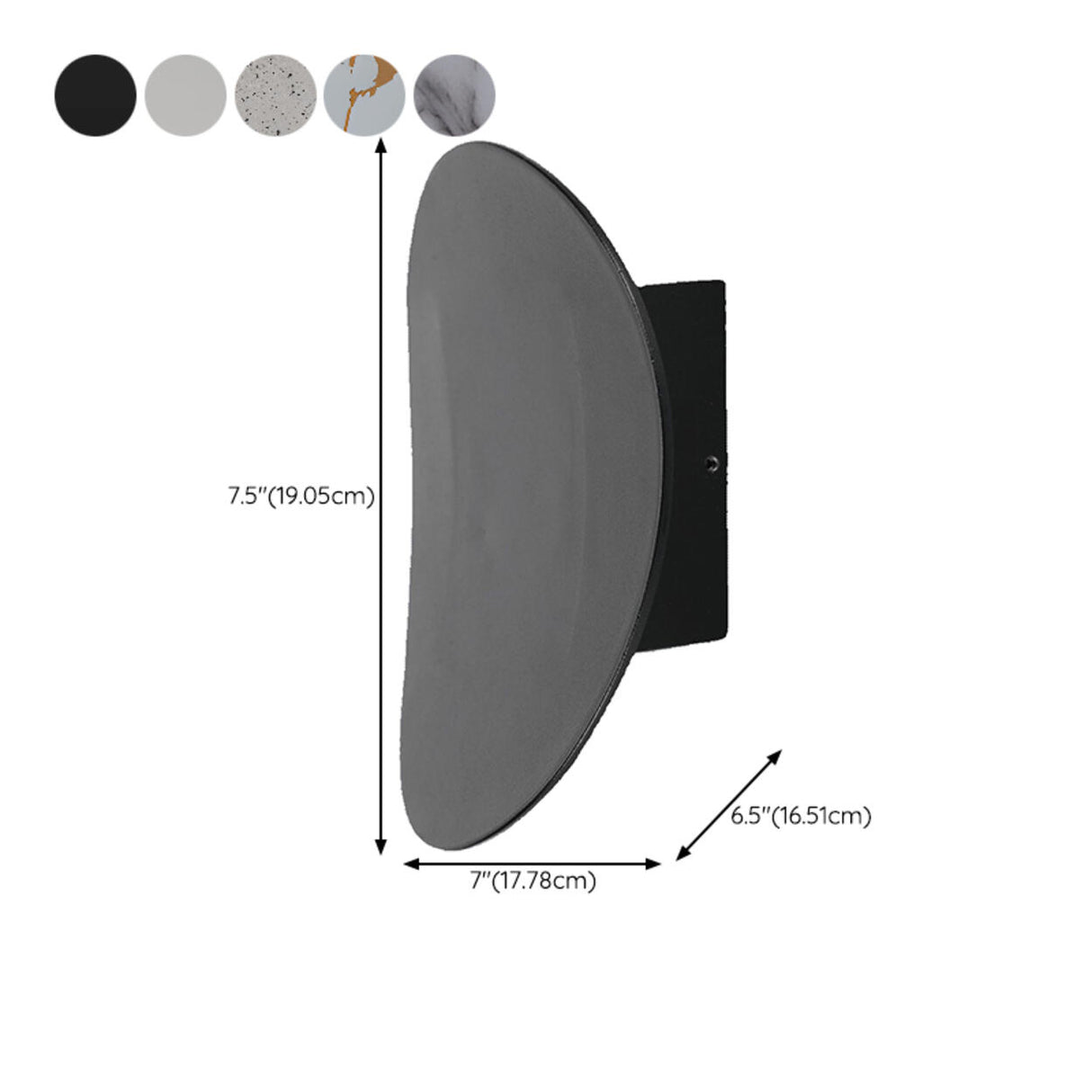 Modern Minimalist Pebble Shape Up Down Wall Sconce 