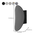 Modern Minimalist Pebble Shape Up Down Wall Sconce #size