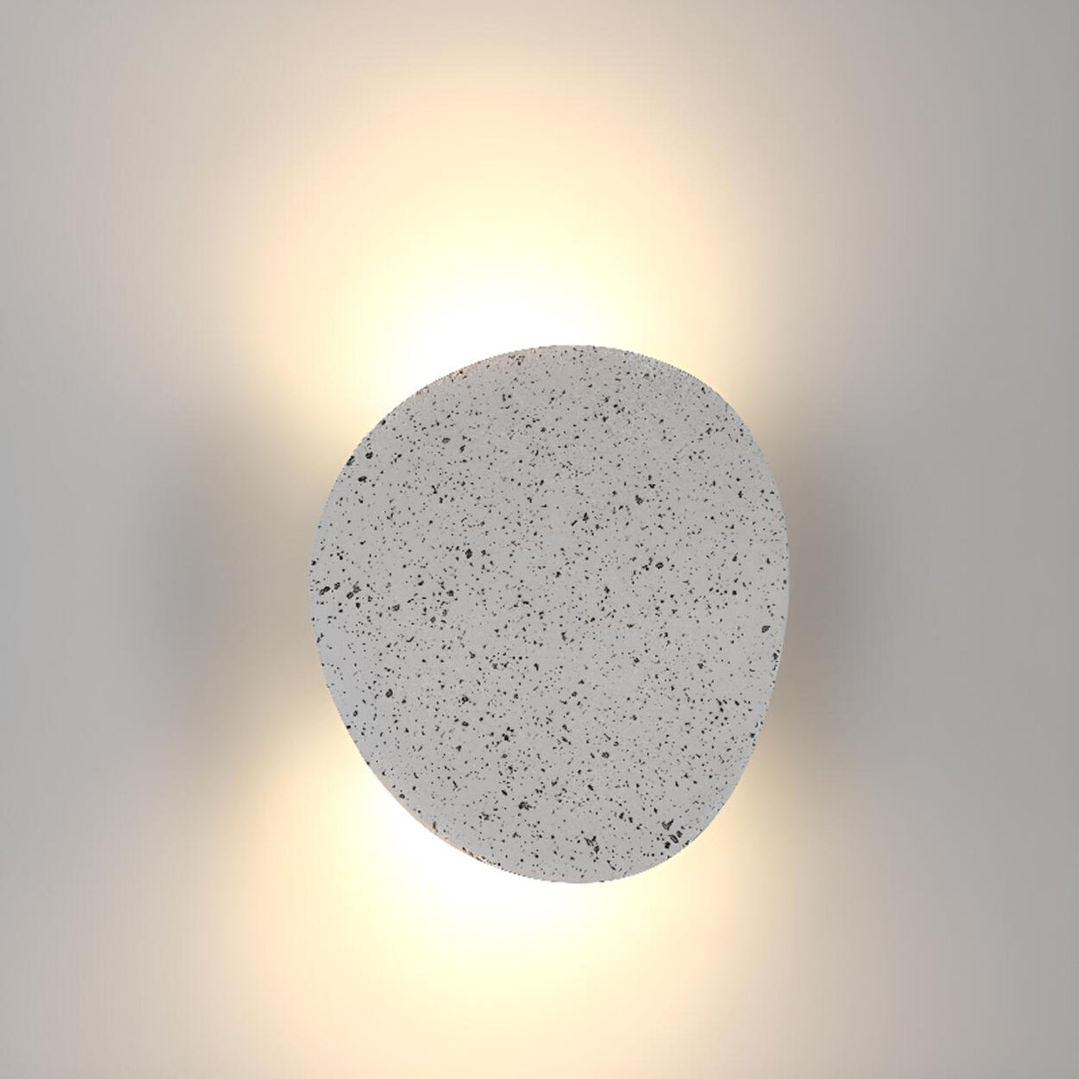 Modern Minimalist Pebble Shape Up Down Wall Sconce Image - 8