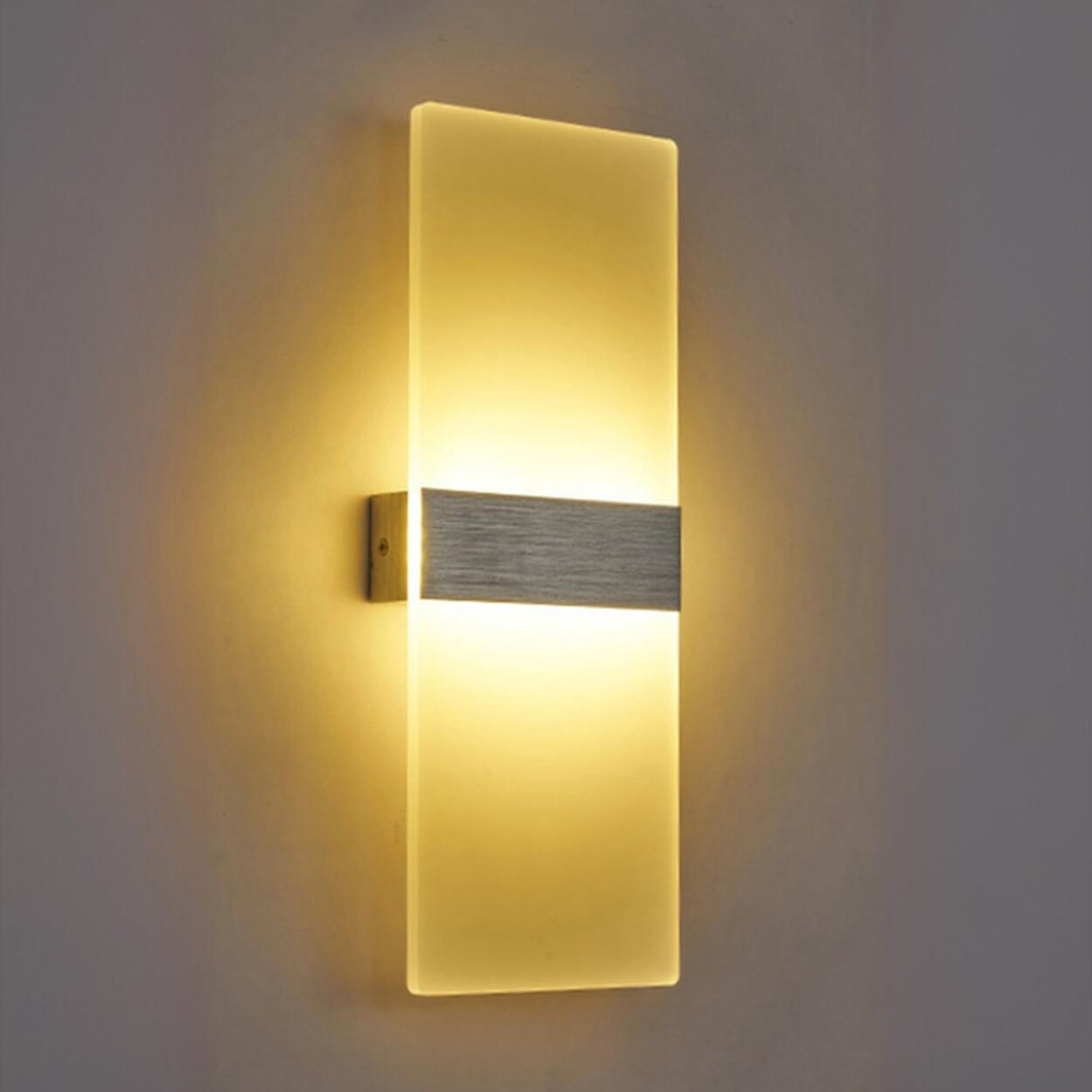 Modern Minimalist Rectangular Gold Wall Sconce Image - 12