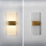 Modern Minimalist Rectangular Gold Wall Sconce Image - 14