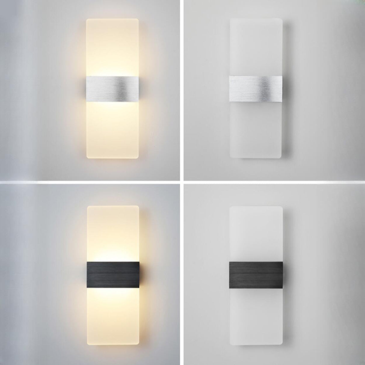 Modern Minimalist Rectangular Gold Wall Sconce Image - 16