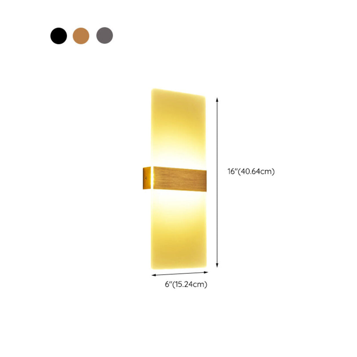 Modern Minimalist Rectangular Gold Wall Sconce Image - 24