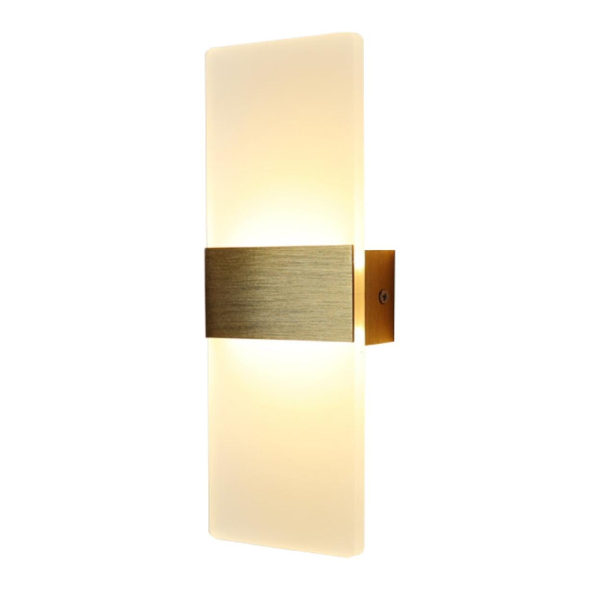 Modern Minimalist Rectangular Gold Wall Sconce Image - 9