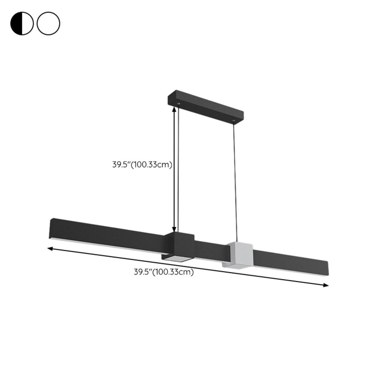 Modern Minimalist Rectangular Island Hanging Light 