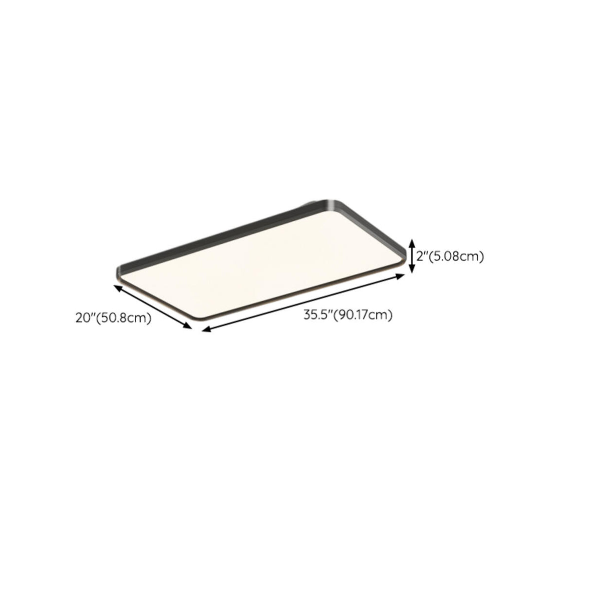 Modern Minimalist Rectangular LED Flush Mount Light Image - 23