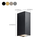 Modern Minimalist Rectangular Wall Sconce #size