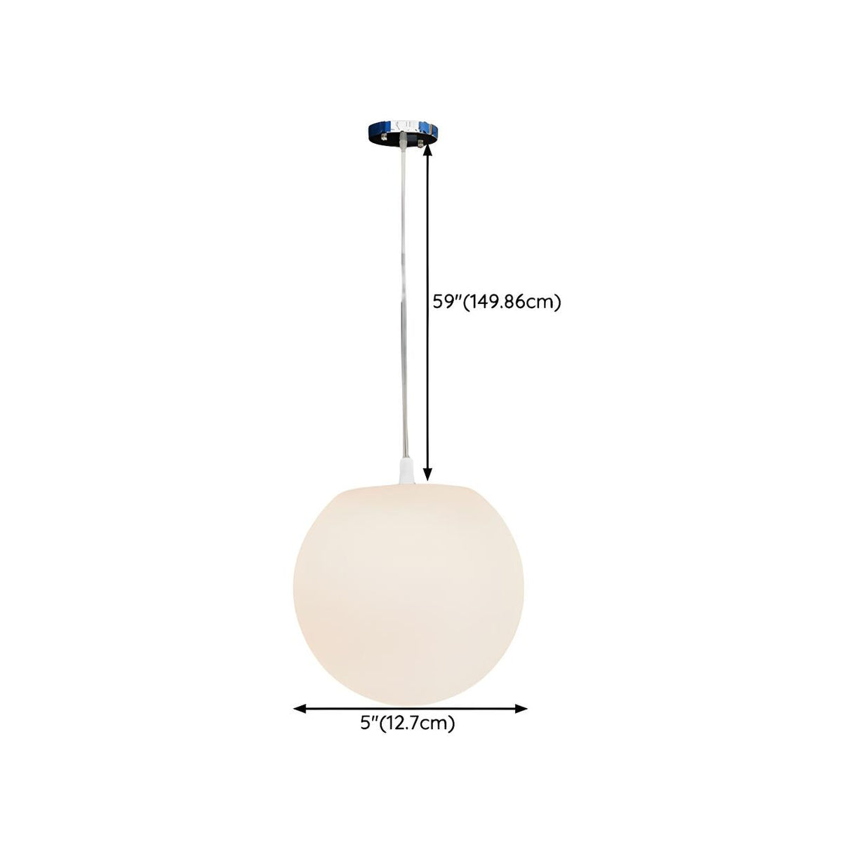 Modern Minimalist Restaurant White Globe Pendant Light 