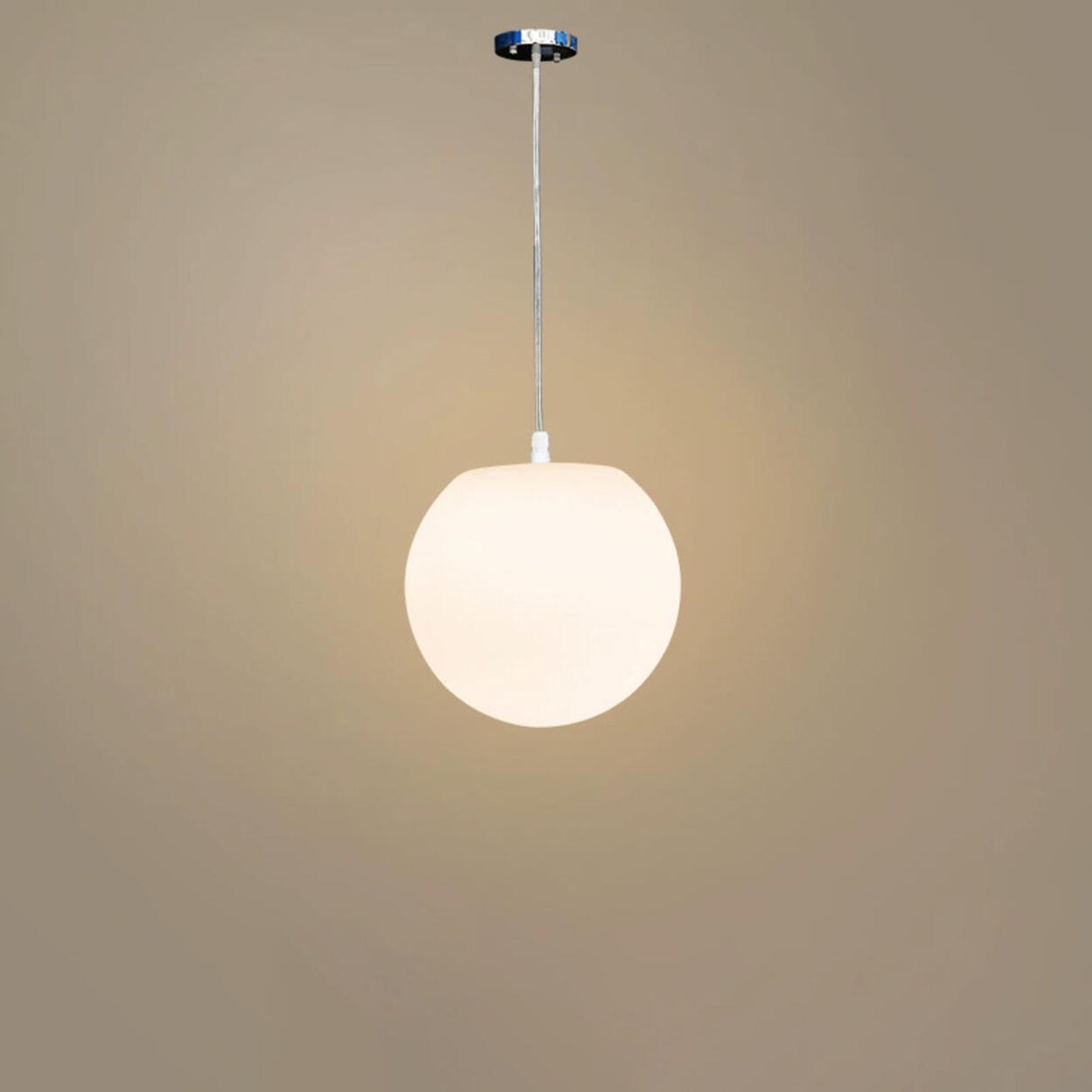 Modern Minimalist Restaurant White Globe Pendant Light Image - 6