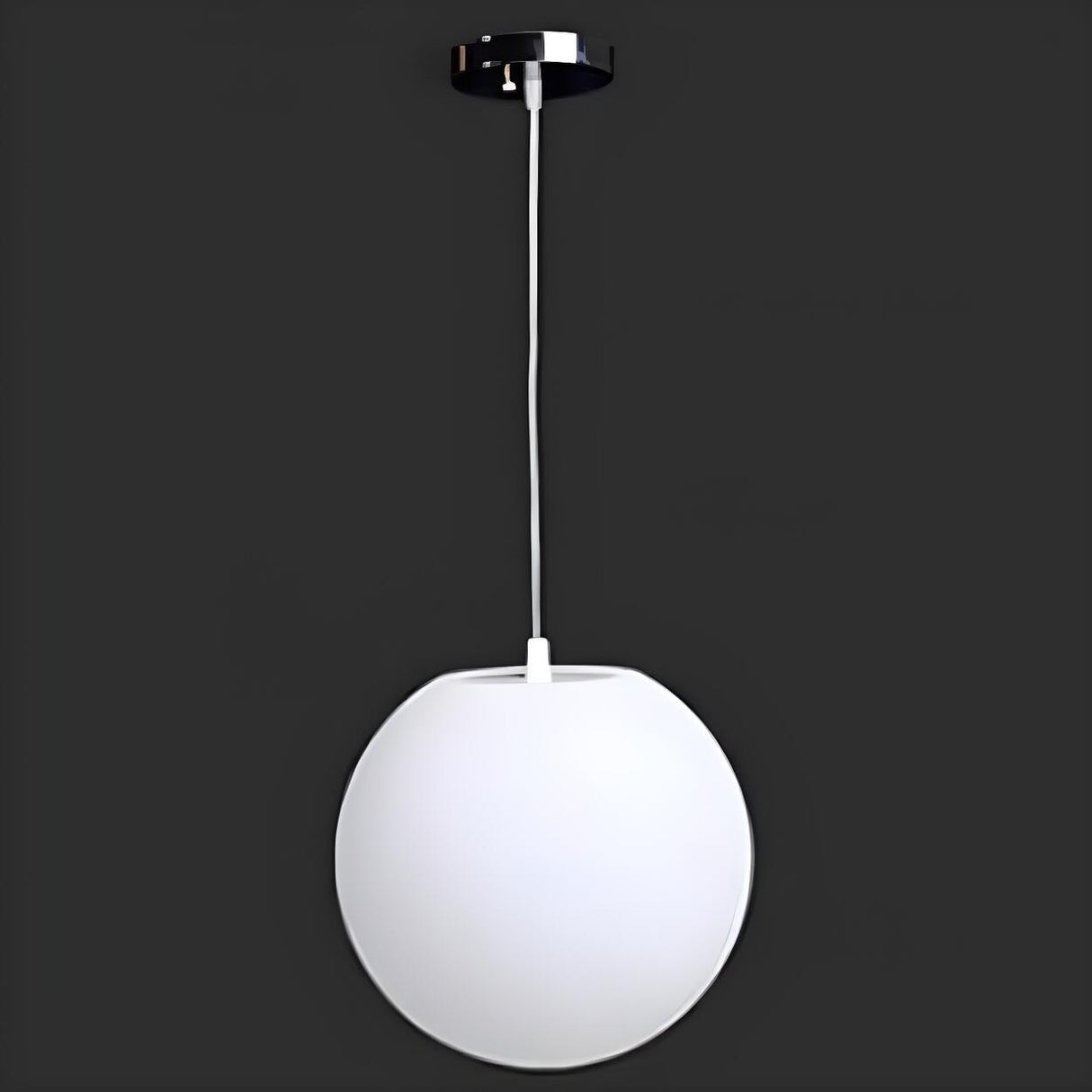 Modern Minimalist Restaurant White Globe Pendant Light Image - 9