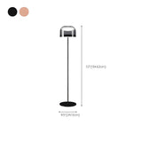 Modern Minimalist Rose Gold Dome Metal Floor Lamp #size