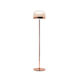 Modern Minimalist Rose Gold Dome Metal Floor Lamp Image - 4