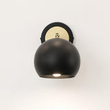 Modern Minimalist Rotatable Black Wall Sconce Set Image - 10