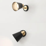 Modern Minimalist Rotatable Black Wall Sconce Set Image - 13