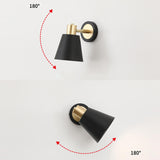 Modern Minimalist Rotatable Black Wall Sconce Set Image - 14