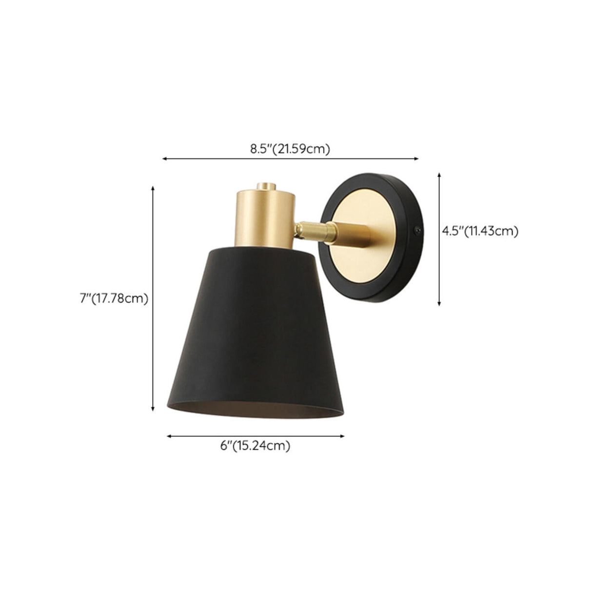 Modern Minimalist Rotatable Black Wall Sconce Set 