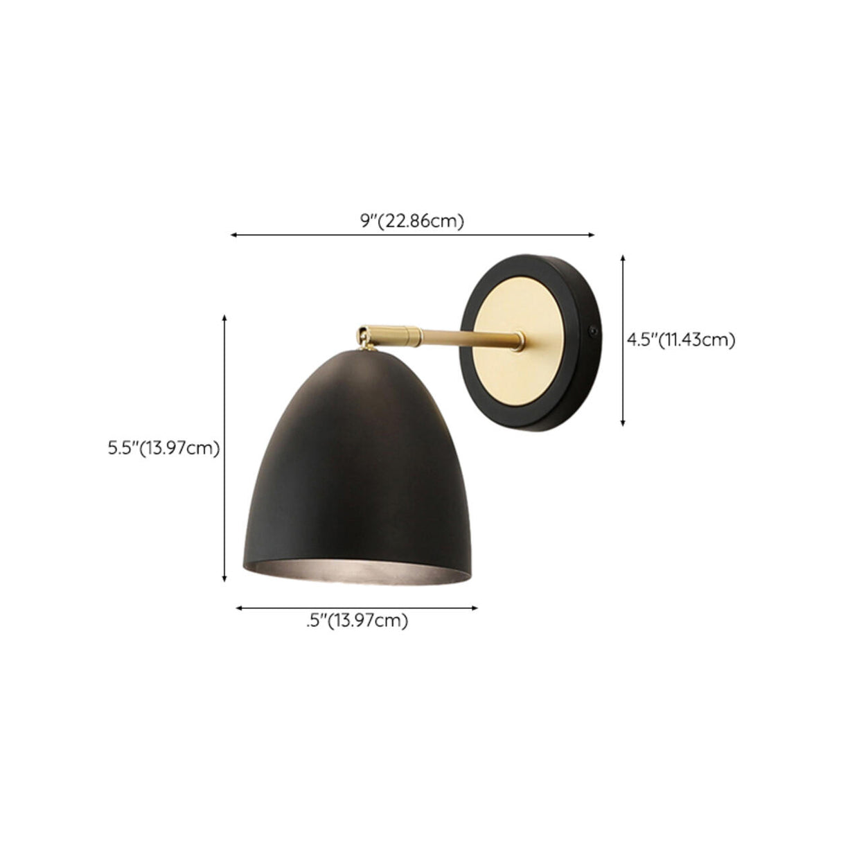 Modern Minimalist Rotatable Black Wall Sconce Set Image - 21