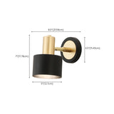 Modern Minimalist Rotatable Black Wall Sconce Set Image - 23