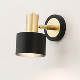 Modern Minimalist Rotatable Black Wall Sconce Set Image - 5