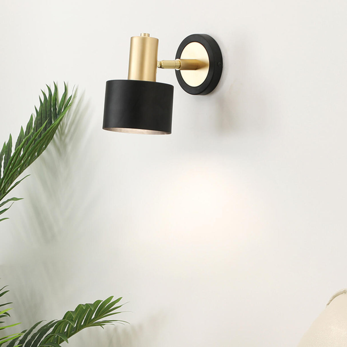 Modern Minimalist Rotatable Black Wall Sconce Set Image - 6