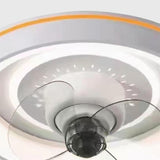 Modern Minimalist Round 3 Blade Ceiling Fan with Light Image - 10