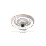 Modern Minimalist Round 3 Blade Ceiling Fan with Light #size