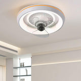 Modern Minimalist Round 3 Blade Ceiling Fan with Light Image - 2