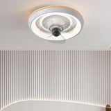 Modern Minimalist Round 3 Blade Ceiling Fan with Light Image - 4