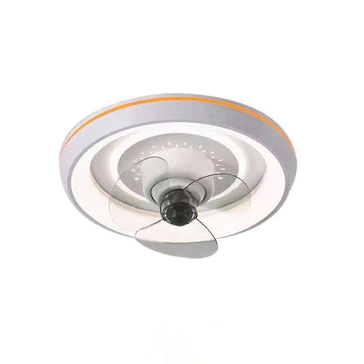 Modern Minimalist Round 3 Blade Ceiling Fan with Light Image - 5