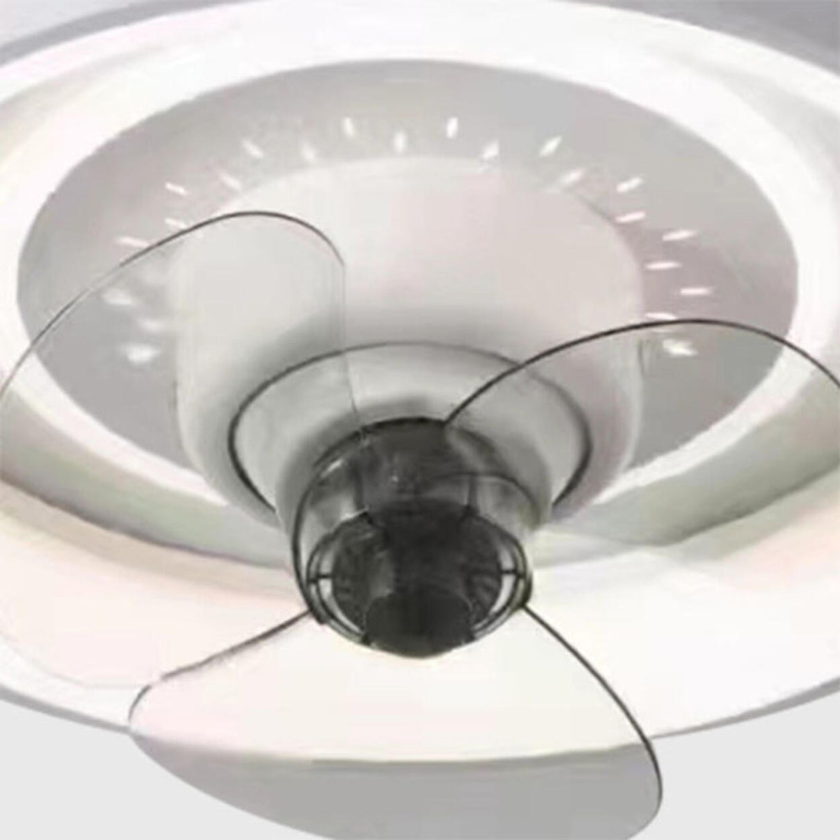 Modern Minimalist Round 3 Blade Ceiling Fan with Light Image - 9