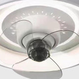 Modern Minimalist Round 3 Blade Ceiling Fan with Light Image - 9