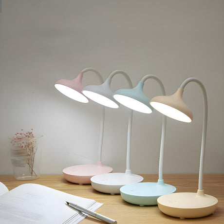 Modern Minimalist Round Adjustable Neck Table Lamp Image - 1