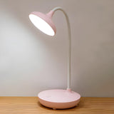 Modern Minimalist Round Adjustable Neck Table Lamp Image - 11