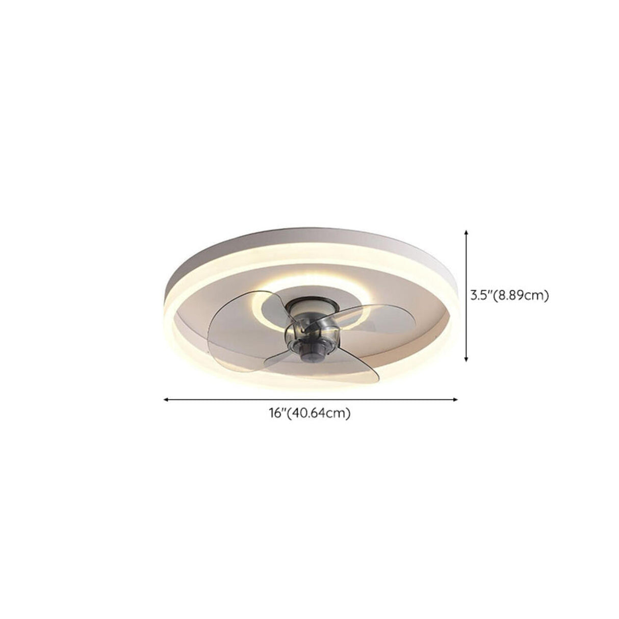 Modern Minimalist Round Ceiling Fan with LED Light 