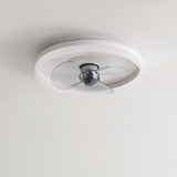 Modern Minimalist Round Ceiling Fan with LED Light Image - 6