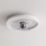 Modern Minimalist Round Ceiling Fan with LED Light Image - 7