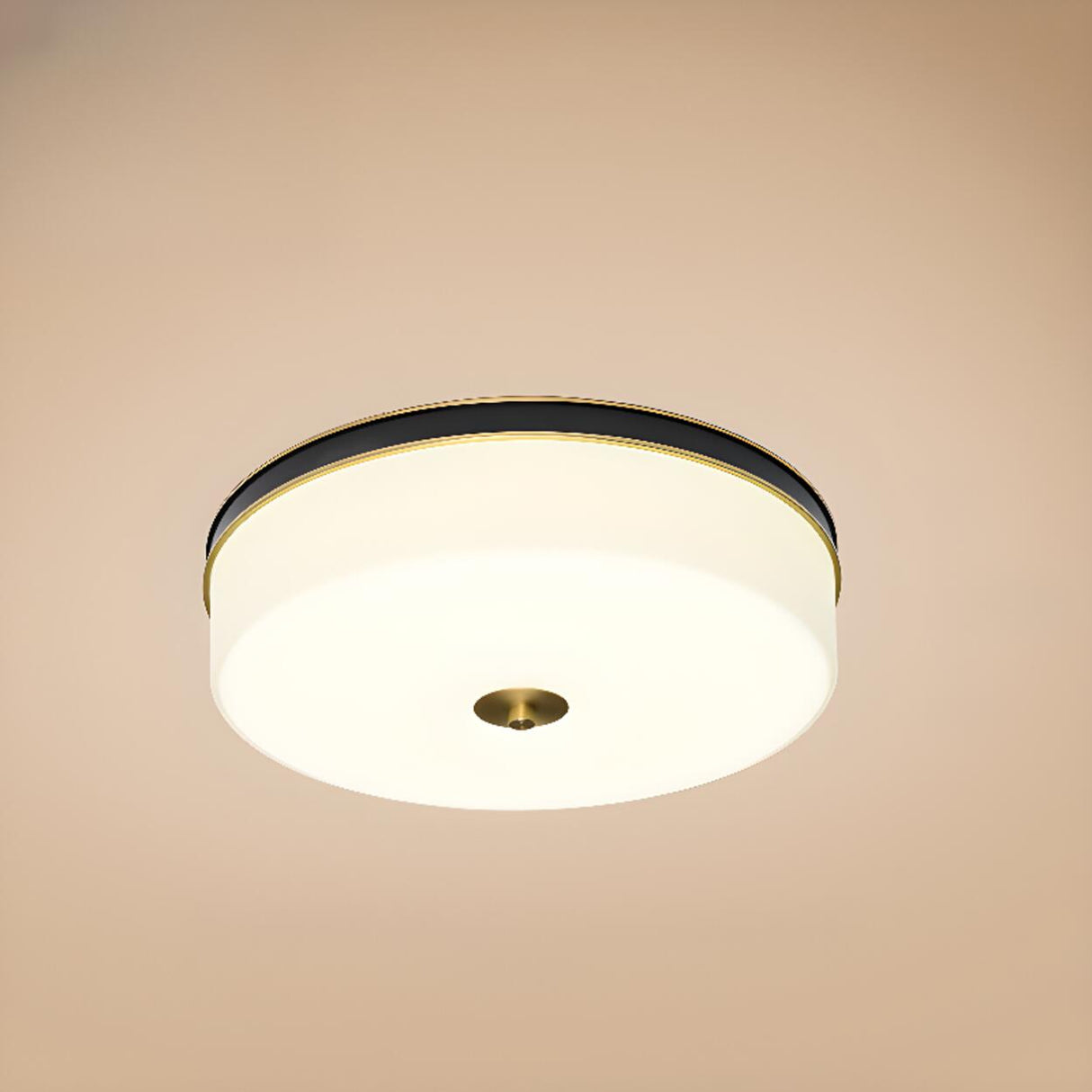 Modern Minimalist Round Drum Flush Mount Ceiling Light Image - 12