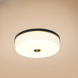 Modern Minimalist Round Drum Flush Mount Ceiling Light Image - 12