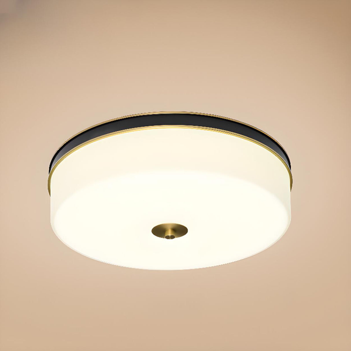 Modern Minimalist Round Drum Flush Mount Ceiling Light Image - 14