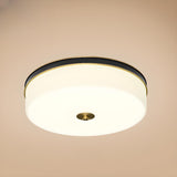 Modern Minimalist Round Drum Flush Mount Ceiling Light Image - 14