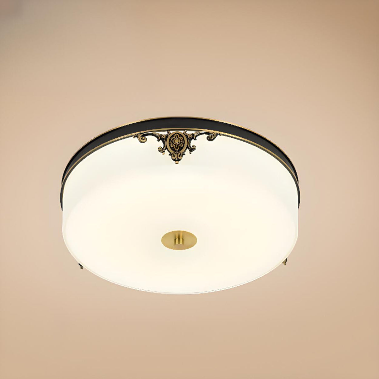 Modern Minimalist Round Drum Flush Mount Ceiling Light Image - 19